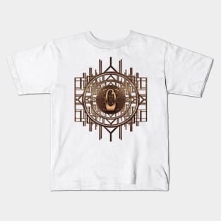 zero antique gold luxury retro design Kids T-Shirt